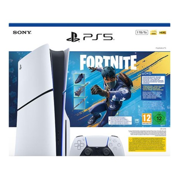 Consola Sony PlayStation 5 1TB Standard Slim White + Fortnite Flowering Chaos