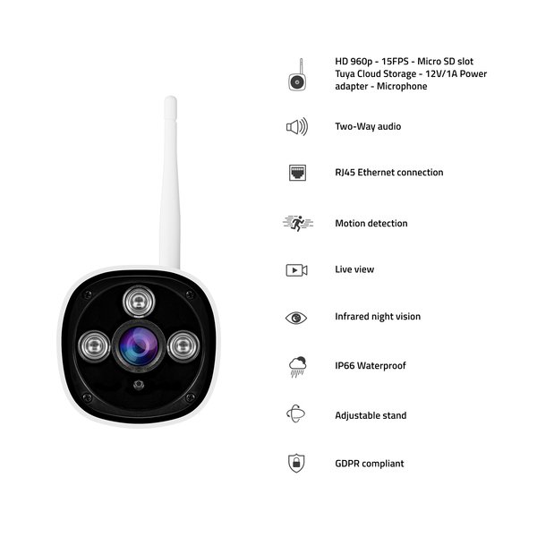 Hombli Pro Smart Outdoor Camera White