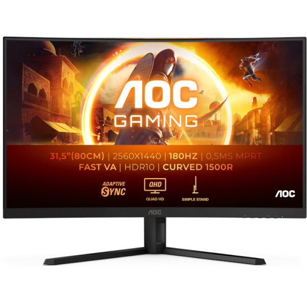Monitor AOC CQ32G4VE 31.5" QHD HDMIx2 DP 180Hz Black
