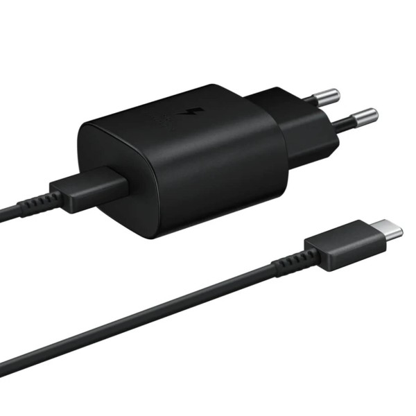Samsung 25W Black + cablu date USB-C to USB-C