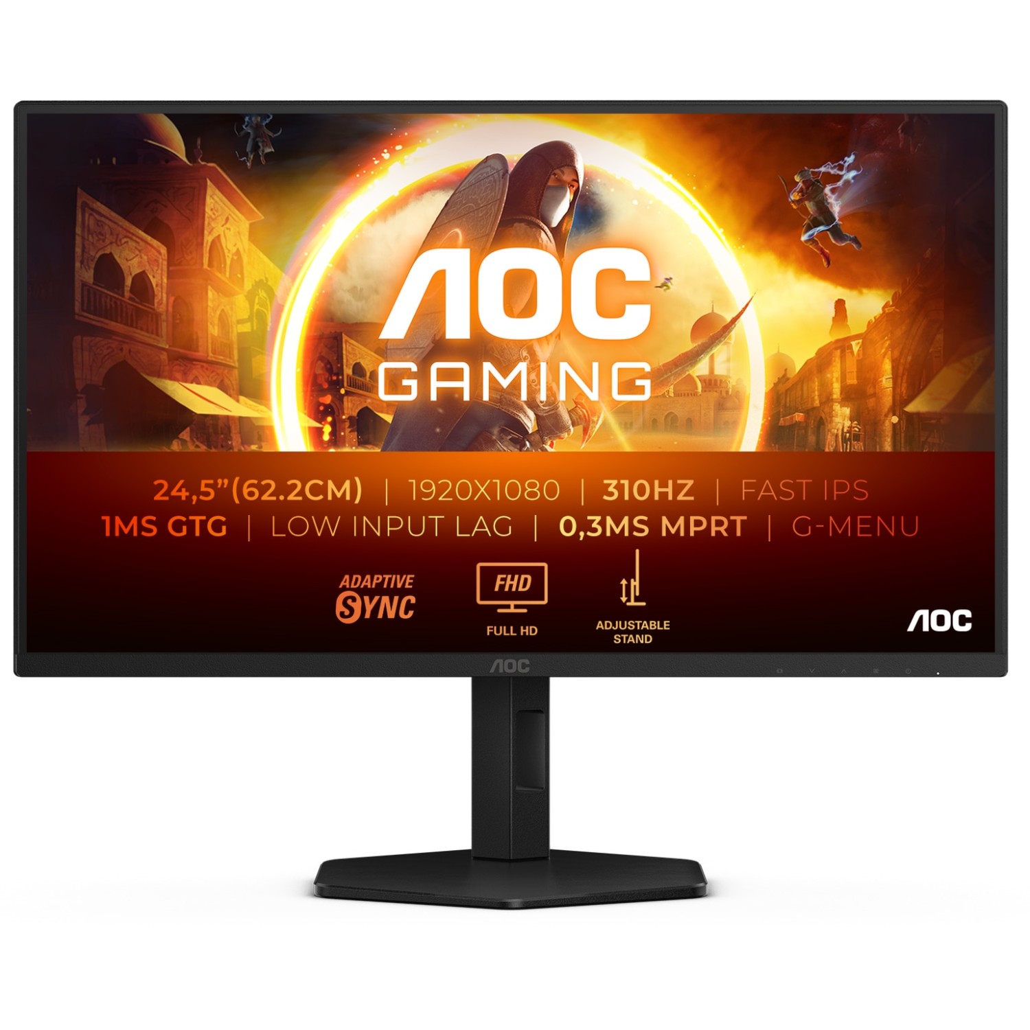 Monitor AOC 25G4SXU 24.5" 2xHDMI DP 300Hz USB Black