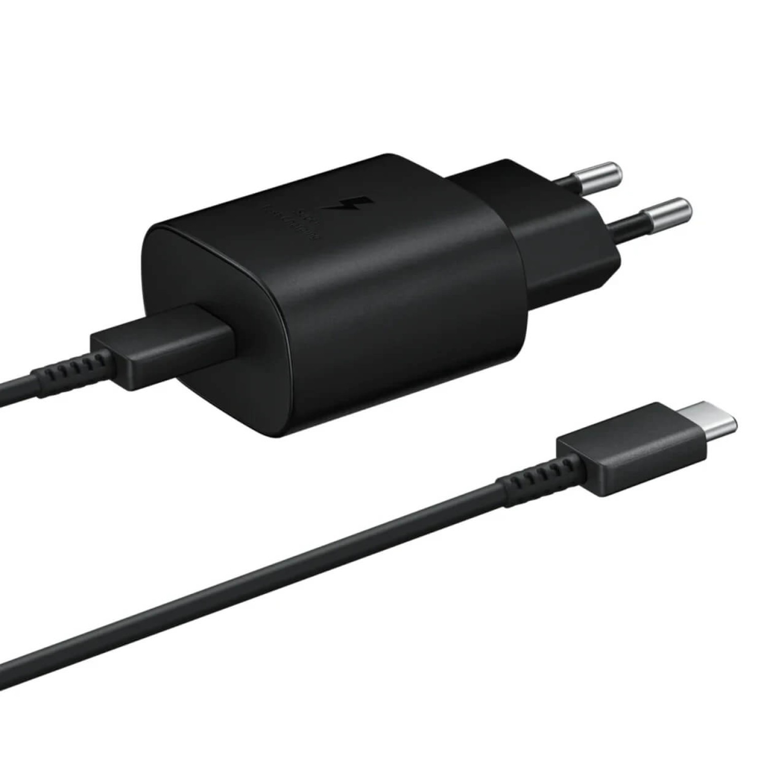 Samsung 25W Black + cablu date USB-C to USB-C