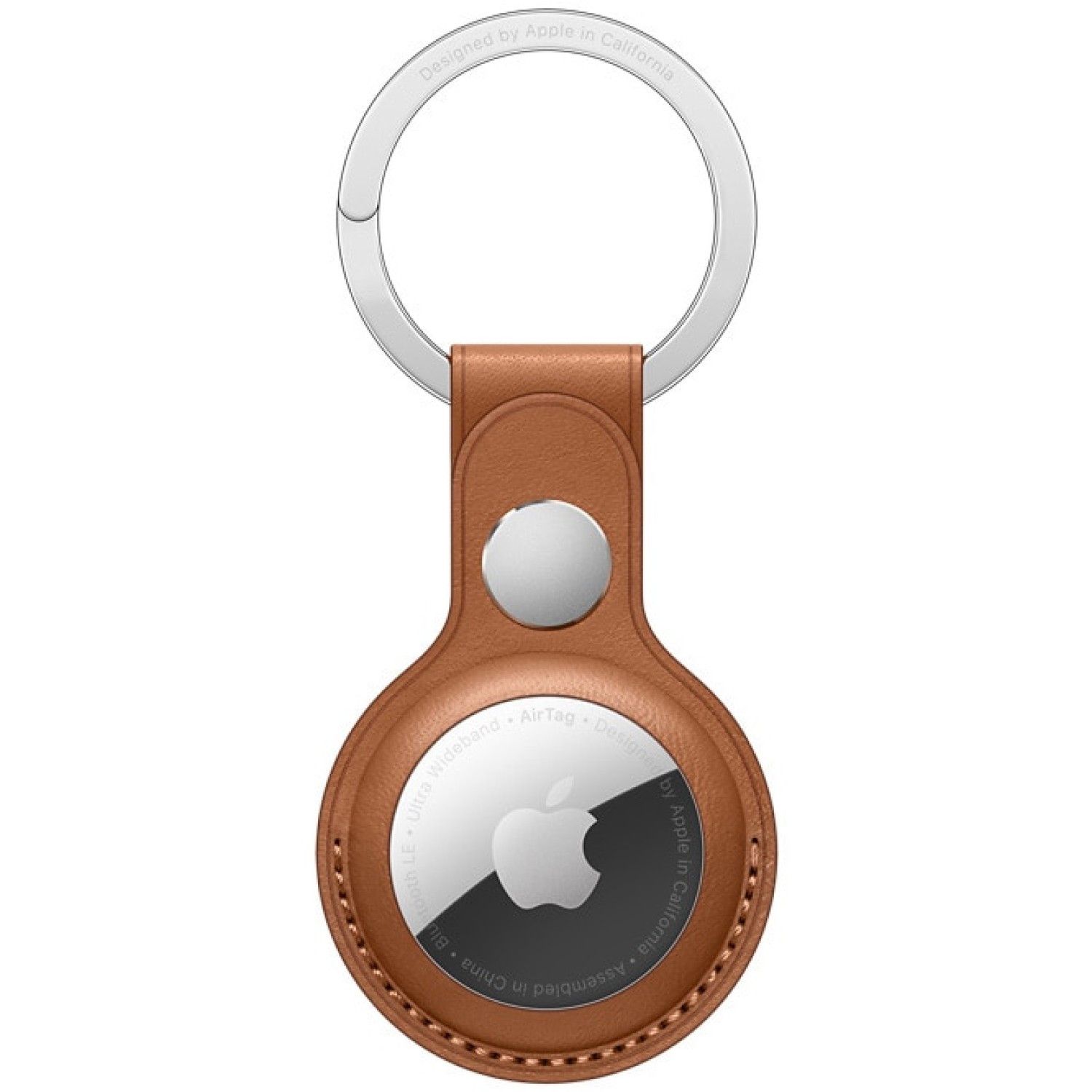 Husa Apple AirTag Leather Key Ring Saddle