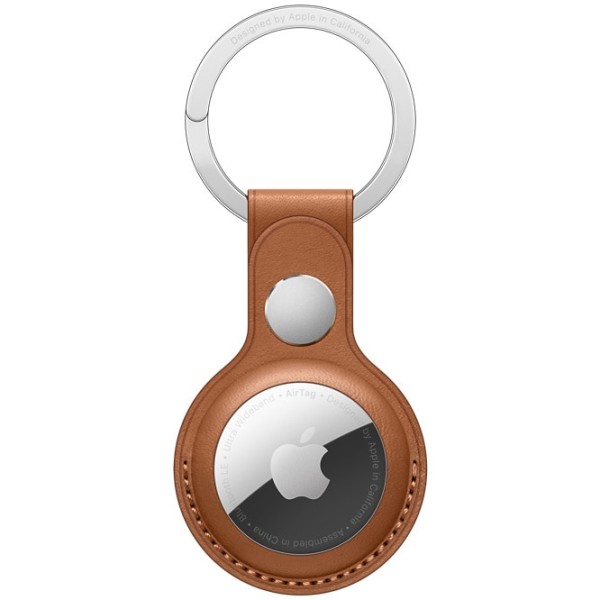 Husa Apple AirTag Leather Key Ring Saddle