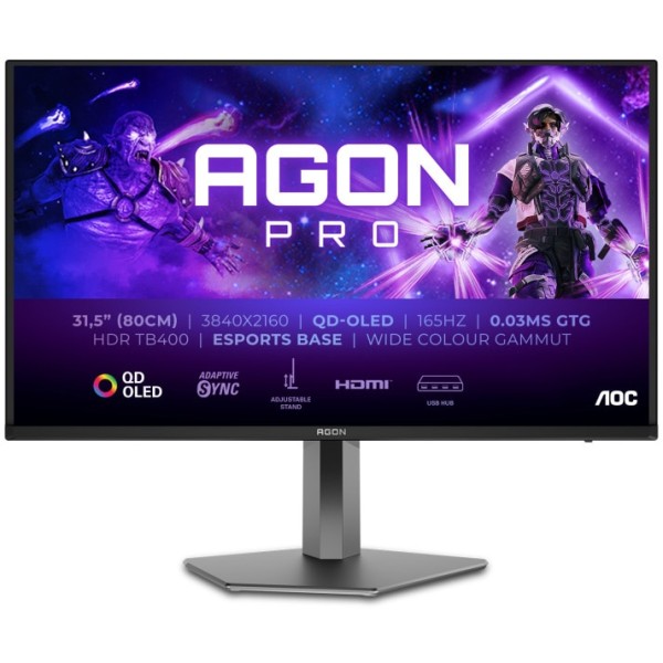 Monitor AOC Agon Pro AG326UD 31,5" OLED 4K 165Hz Black